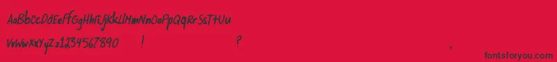 SupersonikLove Font – Black Fonts on Red Background