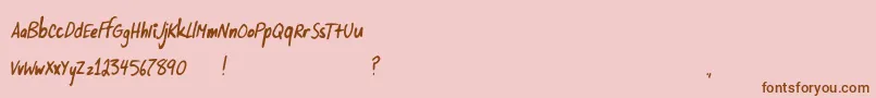 SupersonikLove Font – Brown Fonts on Pink Background
