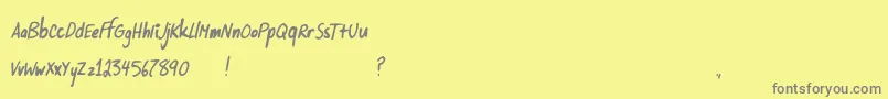 SupersonikLove Font – Gray Fonts on Yellow Background