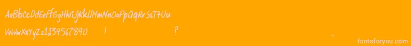 SupersonikLove Font – Pink Fonts on Orange Background