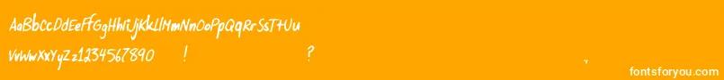 SupersonikLove Font – White Fonts on Orange Background