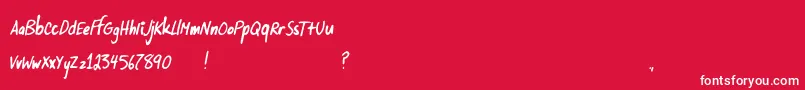 fuente SupersonikLove – Fuentes Blancas Sobre Fondo Rojo