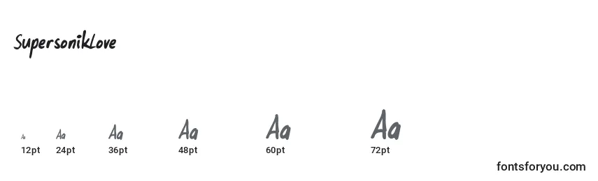 SupersonikLove Font Sizes