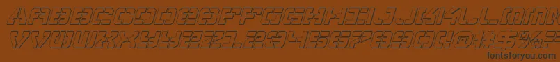 VyperShadowItalic Font – Black Fonts on Brown Background