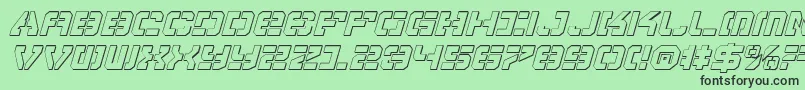 VyperShadowItalic Font – Black Fonts on Green Background