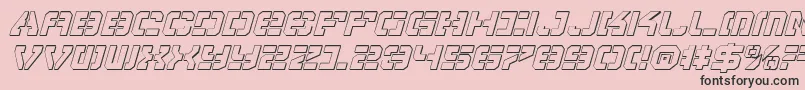 フォントVyperShadowItalic – ピンクの背景に黒い文字