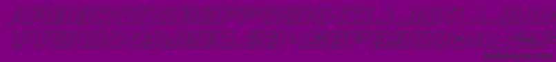 VyperShadowItalic Font – Black Fonts on Purple Background