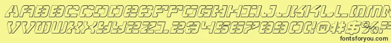 VyperShadowItalic Font – Black Fonts on Yellow Background