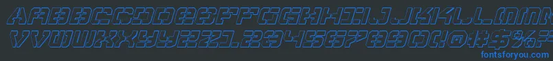VyperShadowItalic Font – Blue Fonts on Black Background