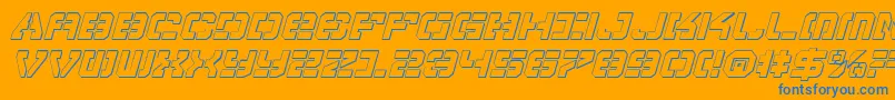 フォントVyperShadowItalic – オレンジの背景に青い文字