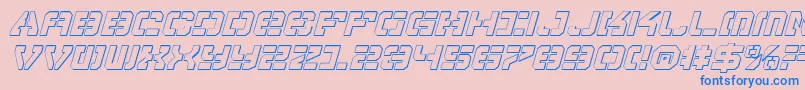 VyperShadowItalic Font – Blue Fonts on Pink Background