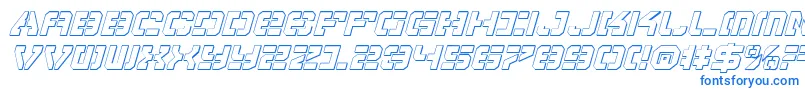 VyperShadowItalic Font – Blue Fonts on White Background