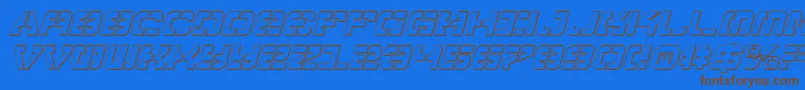 VyperShadowItalic Font – Brown Fonts on Blue Background