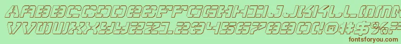VyperShadowItalic Font – Brown Fonts on Green Background