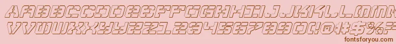VyperShadowItalic Font – Brown Fonts on Pink Background