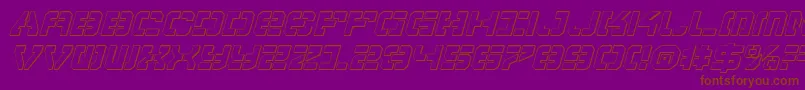 VyperShadowItalic Font – Brown Fonts on Purple Background