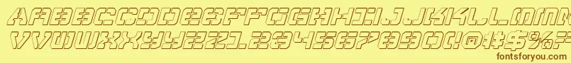 VyperShadowItalic Font – Brown Fonts on Yellow Background