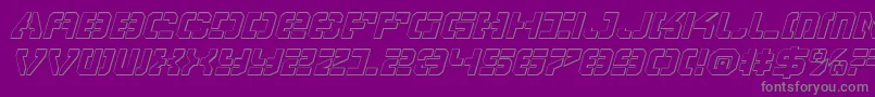 VyperShadowItalic Font – Gray Fonts on Purple Background