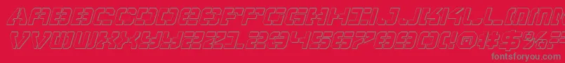 VyperShadowItalic Font – Gray Fonts on Red Background