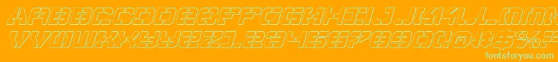 VyperShadowItalic Font – Green Fonts on Orange Background