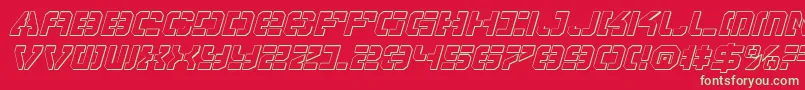 VyperShadowItalic Font – Green Fonts on Red Background