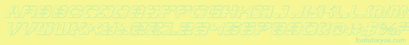 VyperShadowItalic Font – Green Fonts on Yellow Background