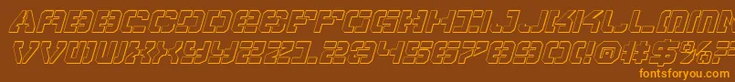 VyperShadowItalic Font – Orange Fonts on Brown Background