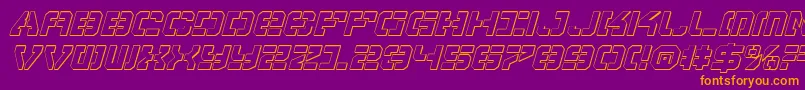 VyperShadowItalic Font – Orange Fonts on Purple Background