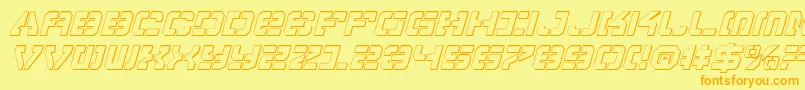 VyperShadowItalic Font – Orange Fonts on Yellow Background