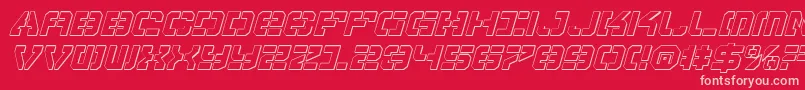 VyperShadowItalic Font – Pink Fonts on Red Background