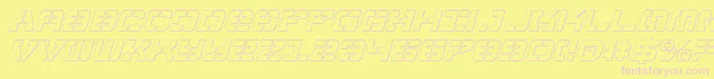 VyperShadowItalic Font – Pink Fonts on Yellow Background