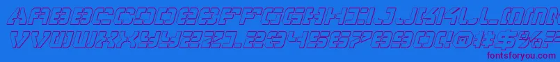 VyperShadowItalic Font – Purple Fonts on Blue Background