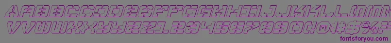 VyperShadowItalic-Schriftart – Violette Schriften auf grauem Hintergrund