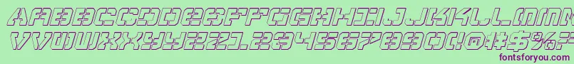 VyperShadowItalic Font – Purple Fonts on Green Background