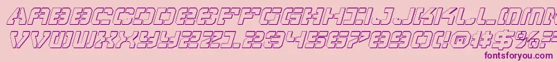 VyperShadowItalic Font – Purple Fonts on Pink Background