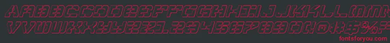 VyperShadowItalic Font – Red Fonts on Black Background