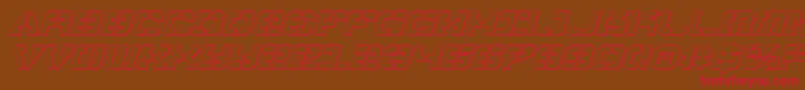 VyperShadowItalic Font – Red Fonts on Brown Background