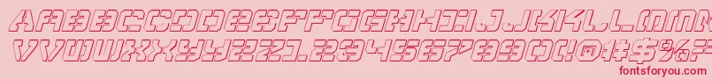 VyperShadowItalic Font – Red Fonts on Pink Background