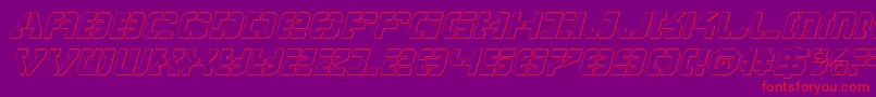 VyperShadowItalic Font – Red Fonts on Purple Background