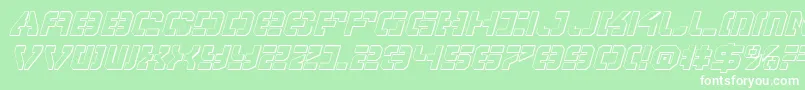VyperShadowItalic Font – White Fonts on Green Background