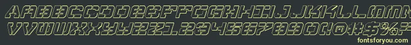 VyperShadowItalic Font – Yellow Fonts on Black Background