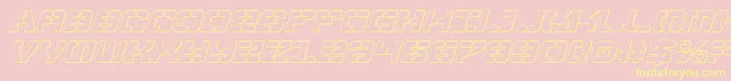 VyperShadowItalic Font – Yellow Fonts on Pink Background