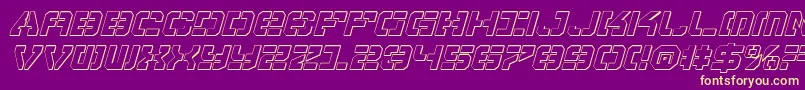 VyperShadowItalic Font – Yellow Fonts on Purple Background
