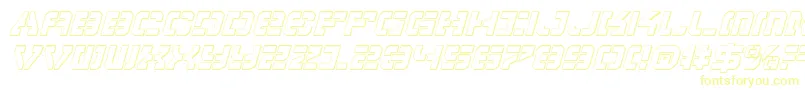 VyperShadowItalic Font – Yellow Fonts on White Background