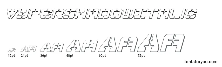VyperShadowItalic Font Sizes