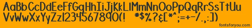 DjbStinkyMarker Font – Black Fonts on Orange Background