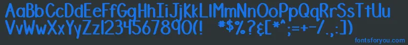 DjbStinkyMarker Font – Blue Fonts on Black Background