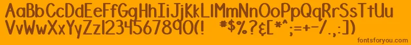 DjbStinkyMarker Font – Brown Fonts on Orange Background