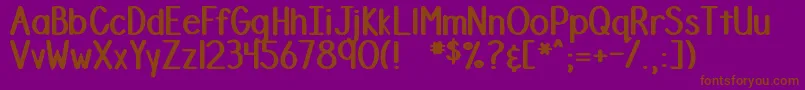 DjbStinkyMarker Font – Brown Fonts on Purple Background