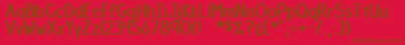 fuente DjbStinkyMarker – Fuentes Marrones Sobre Fondo Rojo